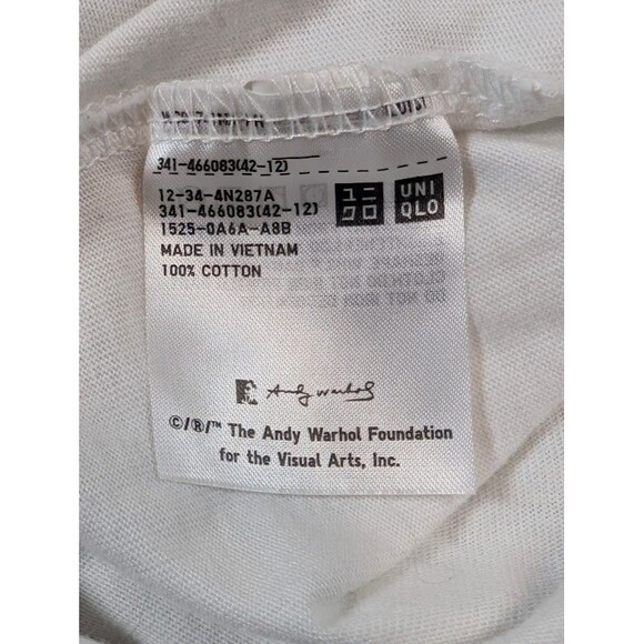 Uniqlo UT Archive Andy Warhol Flowers Tee White Sz S “The World Fascinates Me” - Picture 6 of 7